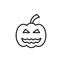 Pumpkin outline icons, halloween design minimalist vector illustration ,simple transparent graphic element .Isolated on white background