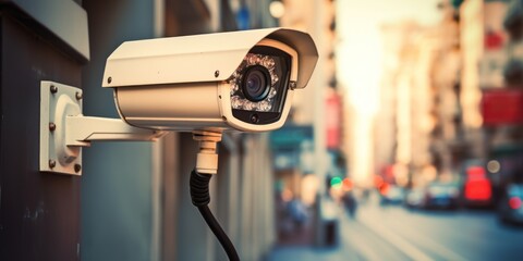 cctv security camera surveillance system for motion and face identity detection or recognition sensor, live monitoring