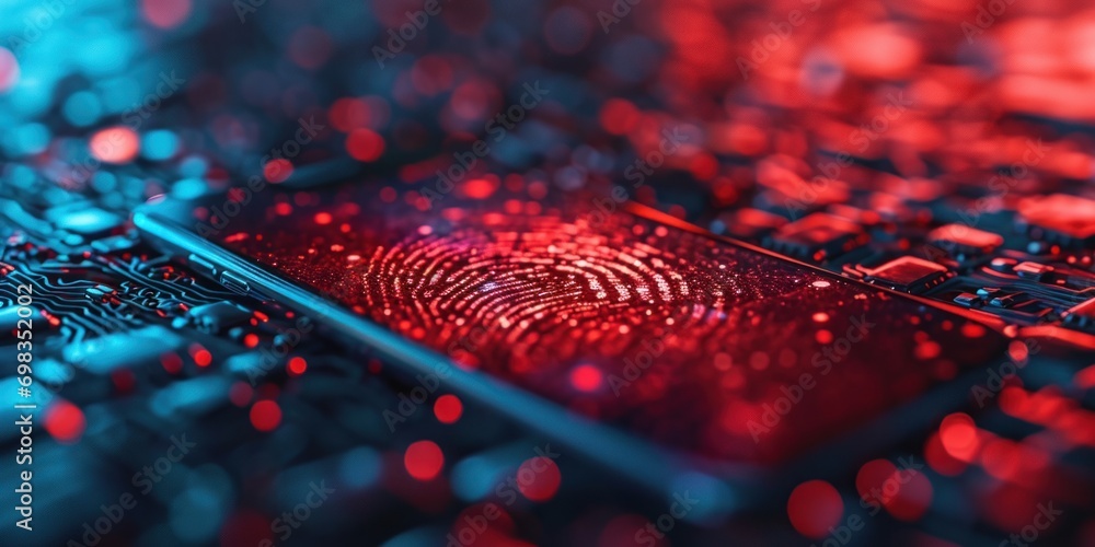Poster digital identity and cyber security of personal data security in digital storage or mobile wallet co