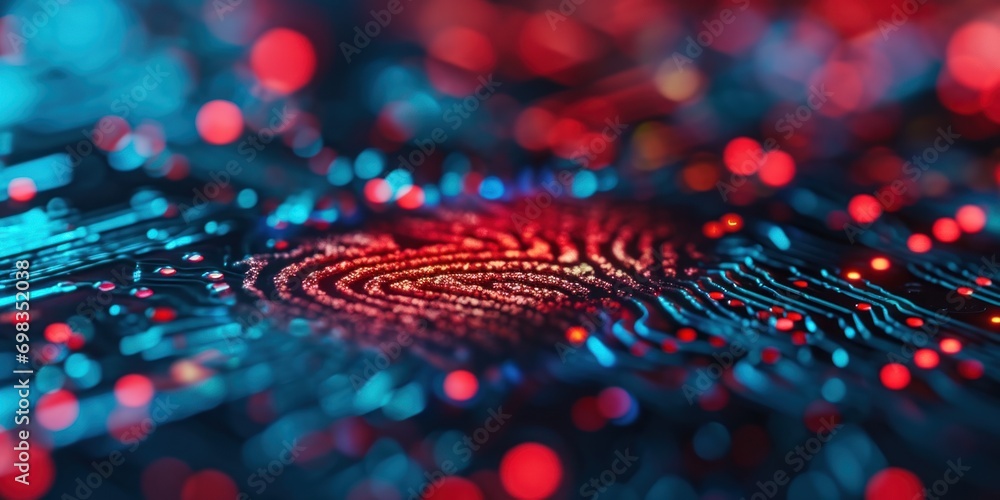 Poster digital identity and cyber security of personal data security in digital storage or mobile wallet co