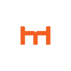 Letter h mlogo design timeless emblem brand identity logotype abstract minimalist monogram typography vector logo