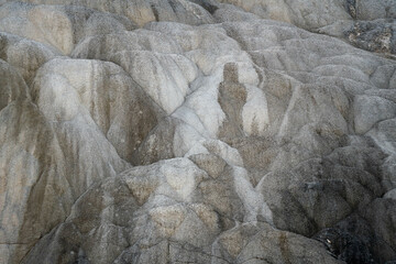 Naklejka premium Mammoth Hot Springs Trails Geological formations in Yellowstone National Park Wyoming