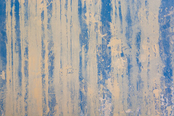 blue and white handmade photography backdrop, empty acrylic painted abstract background texture or wallpaper for graphic designing, faded and natural looking distressed surface with copy space