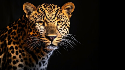 Leopard is a beautiful and graceful animal. AI Generative