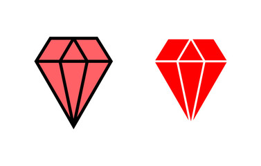 Diamond icon set illustration. diamond gems sign and symbol