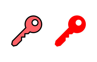 Key icon set illustration. Key sign and symbol.