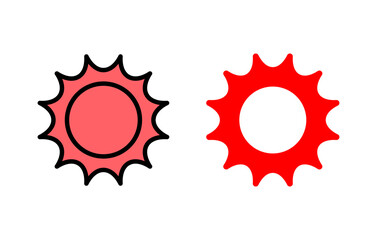 Sun icon set illustration. Brightness sign and symbol.