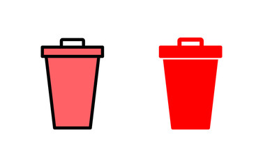 Trash icon set illustration. trash can icon. delete sign and symbol.