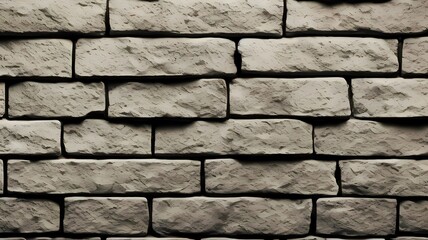 Obraz premium Ground stone tile wall texture, white light brick panorama wide background banner.