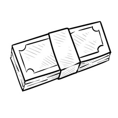 money handdrawn illustration