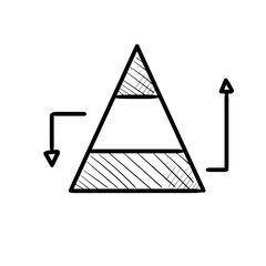 pyramid graph handdrawn illustration