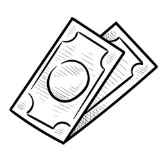 money handdrawn illustration