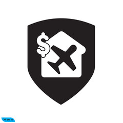 Hangar for sale icon design vector graphic of template, sign and symbol