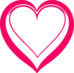 Heart outline logo vector illustration. Love Heart symbol stylized design element