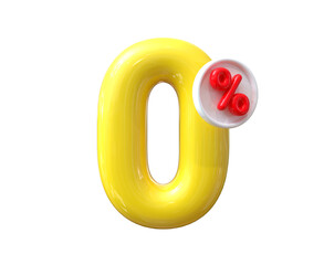 0 percent Yellow balloon offer in 3d