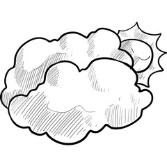 cloudy day handdrawn illustration