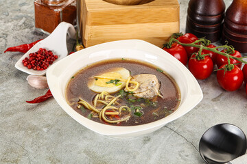 Japanese Miso soup with chicken