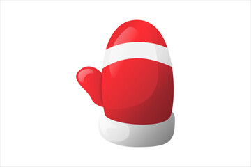 Red Santa Mittens Christmas Sticker