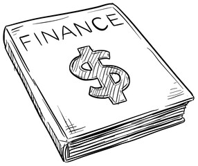 finance book handdrawn illustration