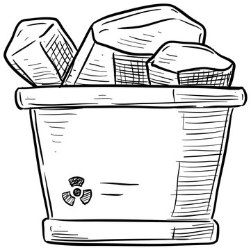 uranium ore handdrawn illustration
