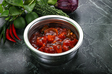 Chinese cuisine - chicken in sweet and sour sauce