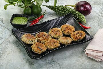 Indian style - chicken kebab with herbs