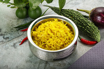 Indian cuisine - Lemon rice with spices