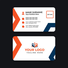 Most popular modern school educational business card design template