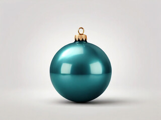 Blue christmas ball on a white background. Christmas ornaments.. Created using generative AI tools