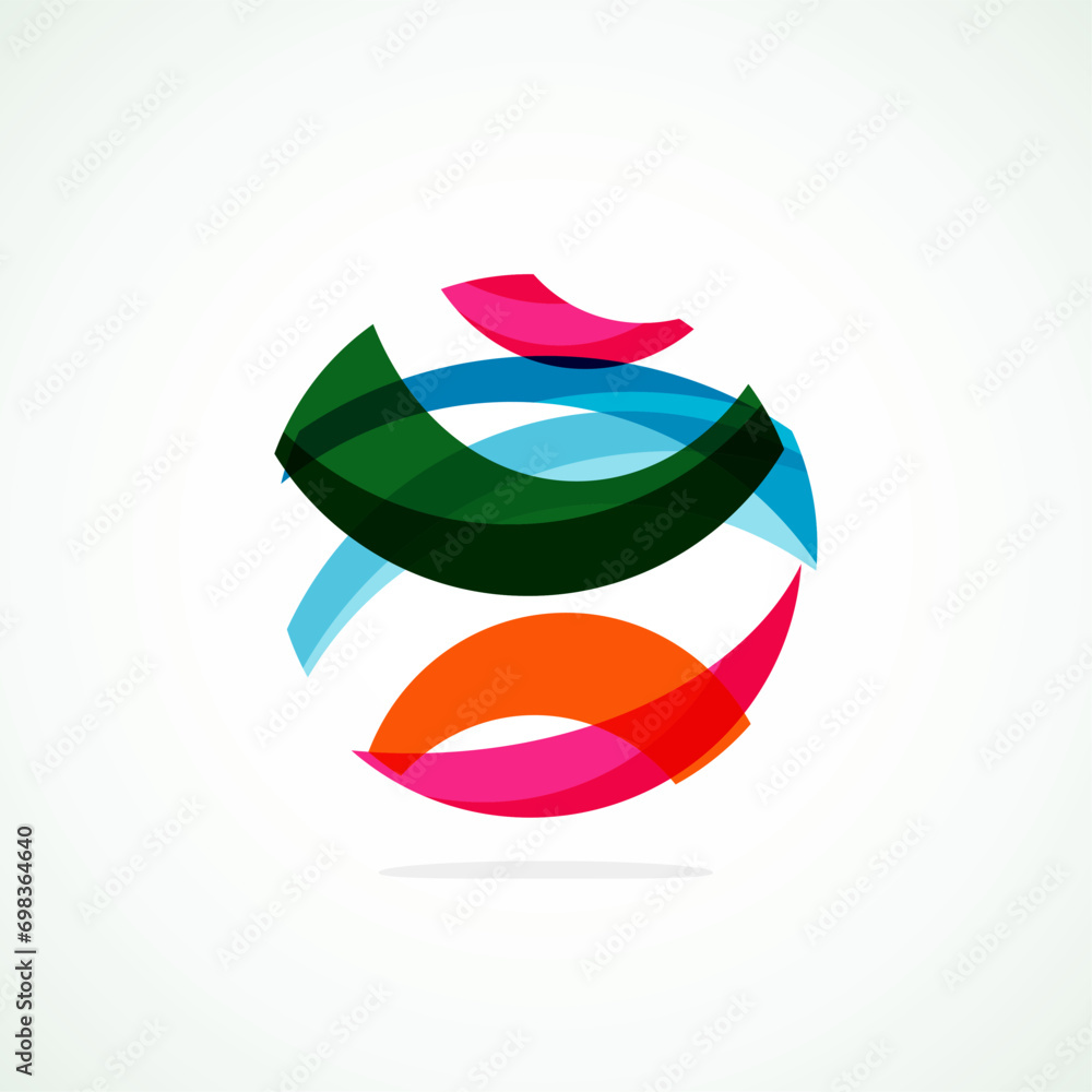 Poster Abstract circle logo - minimalist emblem, timeless and universal shape of circle. Unique logo represent range of brands and concepts, encapsulating simplicity and creativity in single, iconic image