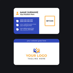 School admission business card education concept design template