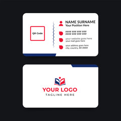 Modern and professional school admission business card template