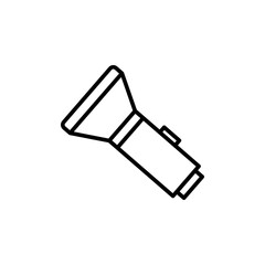 Flashlight outline icons,  minimalist vector illustration ,simple transparent graphic element .Isolated on white background