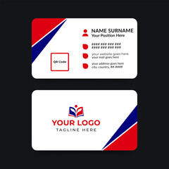 Modern and professional school admission business card template