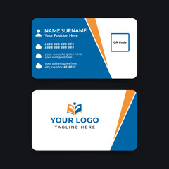 Educational clean and modern business card template design