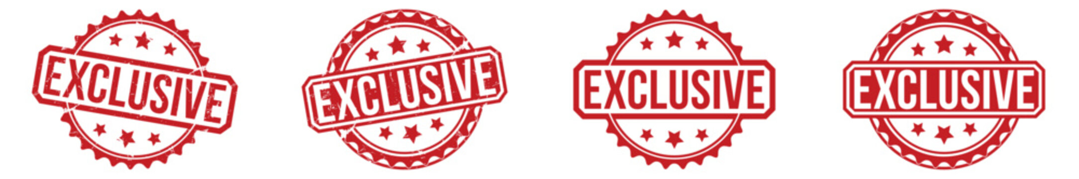 exclusive stamp red rubber stamp on white background. exclusive stamp sign