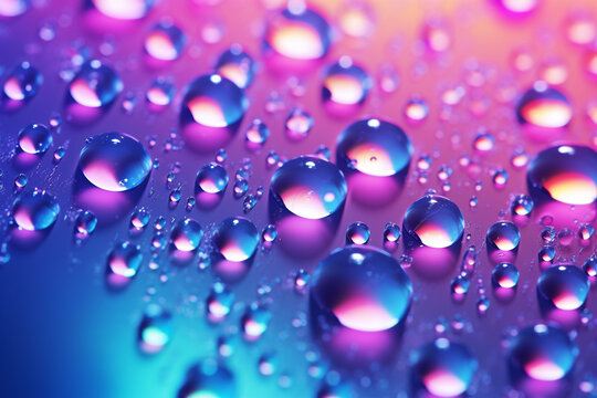 Water Bead Background Neon Gradient © Robin