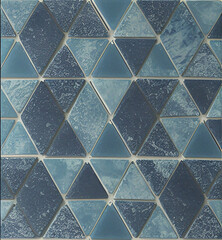 Blue mosaic tile background. stonewall, rock texture. Close-up. Stone background for design. Nature backdrop
