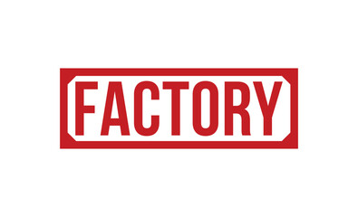 Factory rubber stamp on white background. Factory Rubber Stamp.