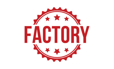 Factory rubber stamp on white background. Factory Rubber Stamp.