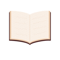 opened book illustration in brown color