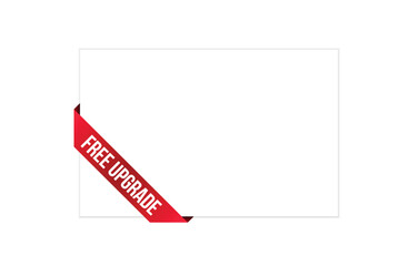 Free Upgrade red vector banner illustration isolated on white background