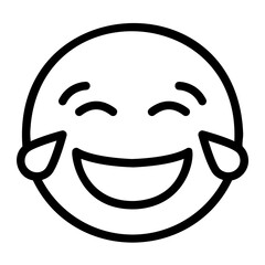 laughing outline icon