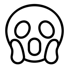 scared outline icon