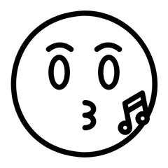 Fototapeta premium whistling outline icon