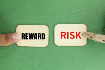 sticks with two Risk And Reward options. business concept