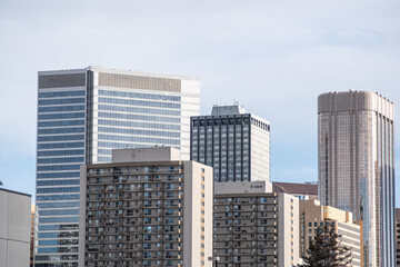 Downtown Calgary skyline with office and residential towers