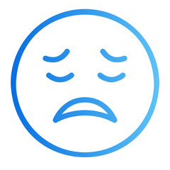 disappointed gradient icon
