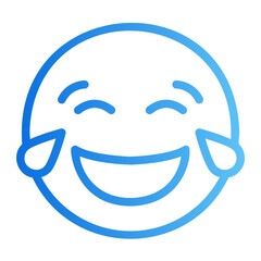 laughing gradient icon