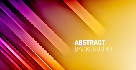 Dynamic Bright Colorful Lines, Shadow Style Stripes Geometric Vector Illustration For Wallpaper, Banner, Background, Card, Book Illustration, landing page